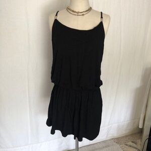 MICHAEL KORS black stretch knit tank dress size S/M